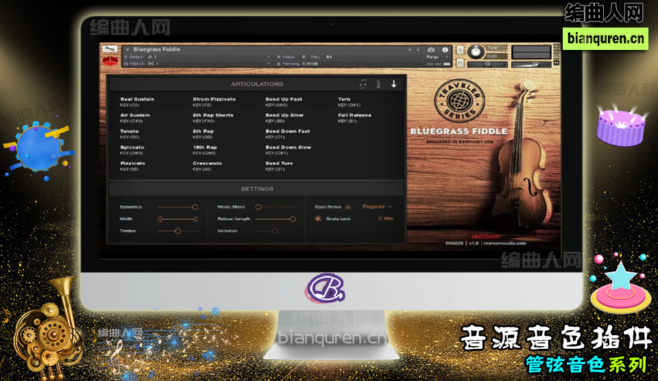 [管弦音源]Red Room Audio Traveller 系列蓝草小提琴 KONTAKT 乡村蓝草乐魔 |Kontakt音源音色VST插件|【编曲人网】官方 百度网盘在线SVIP免费下载503002-bianquren.cn